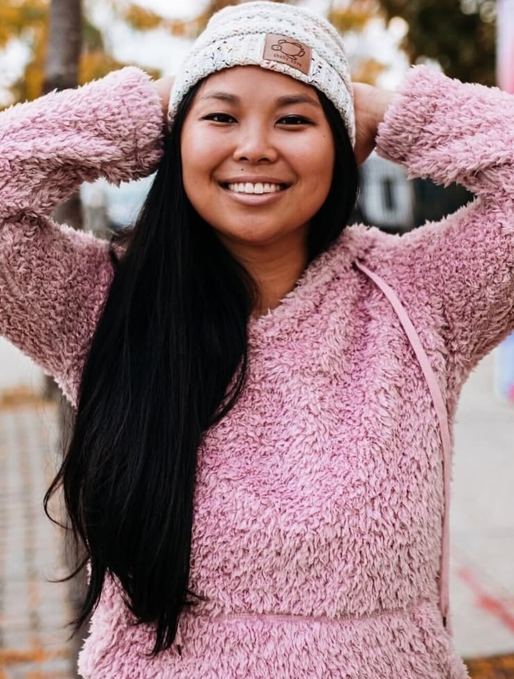 Shelly Cove Plush Sherpa Pullover Hoodie in Lilac • Medium